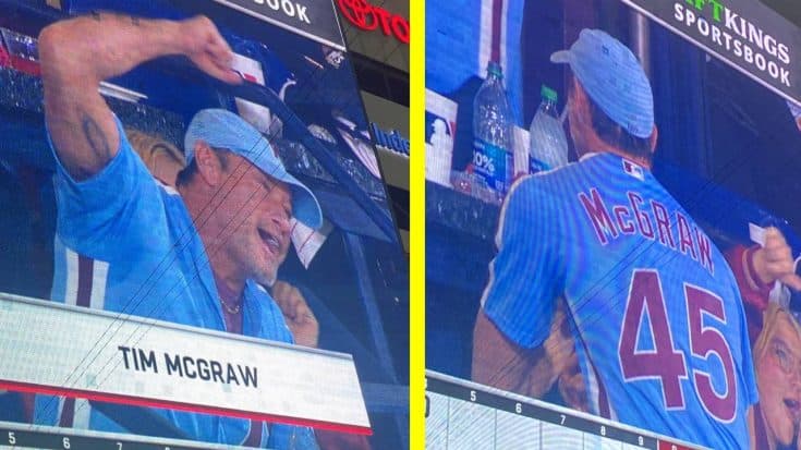Tim McGraw Wears Late Dad’s Baseball Jersey During World Series Game | Country Music Videos