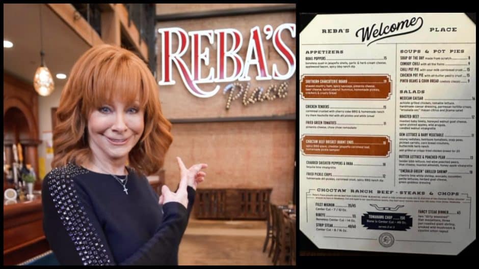 Check Out The Menu For Reba McEntire's New Restaurant...Reba's Place