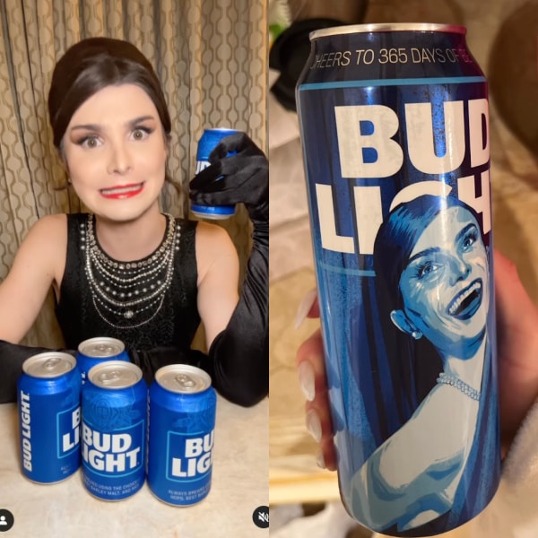 Dylan Mulvaney announced Bud Light partnership and show off custom can.