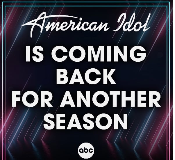 Announcement from American Idol that it's been renewed for a new season
