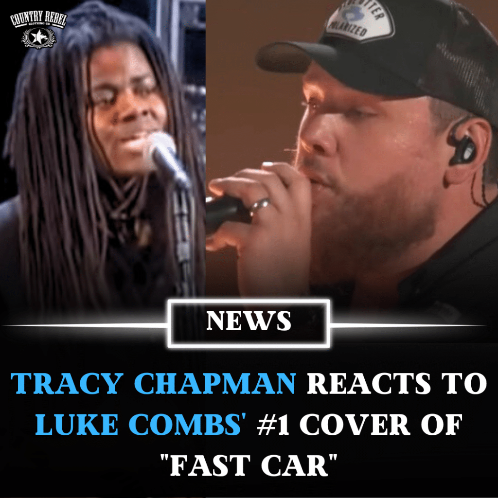 Tracy Chapman reacts after Luke Combs takes his rendition of "Fast Car" to number one