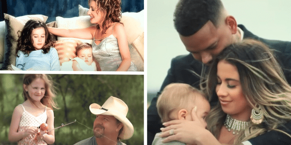 Country singers with their kids in their music videos