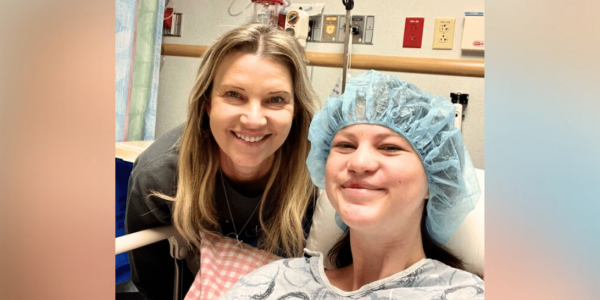 Mia Robertson before her 15th surgery