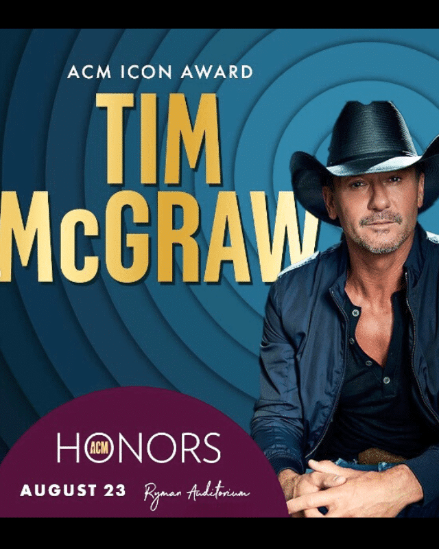 Tim McGraw received the Icon Award at the 2023 ACM Honors and his wife Faith Hill joined him at the ceremony