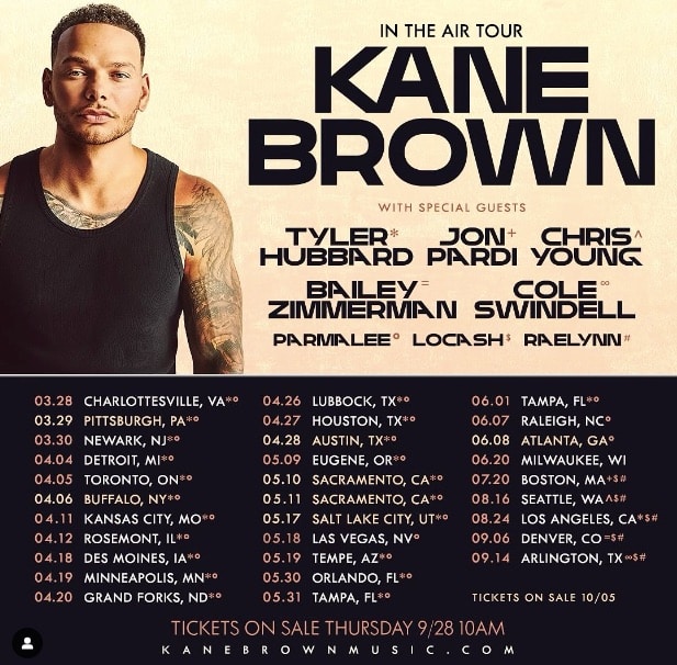 Kane Brown reveals new tour for 2024
