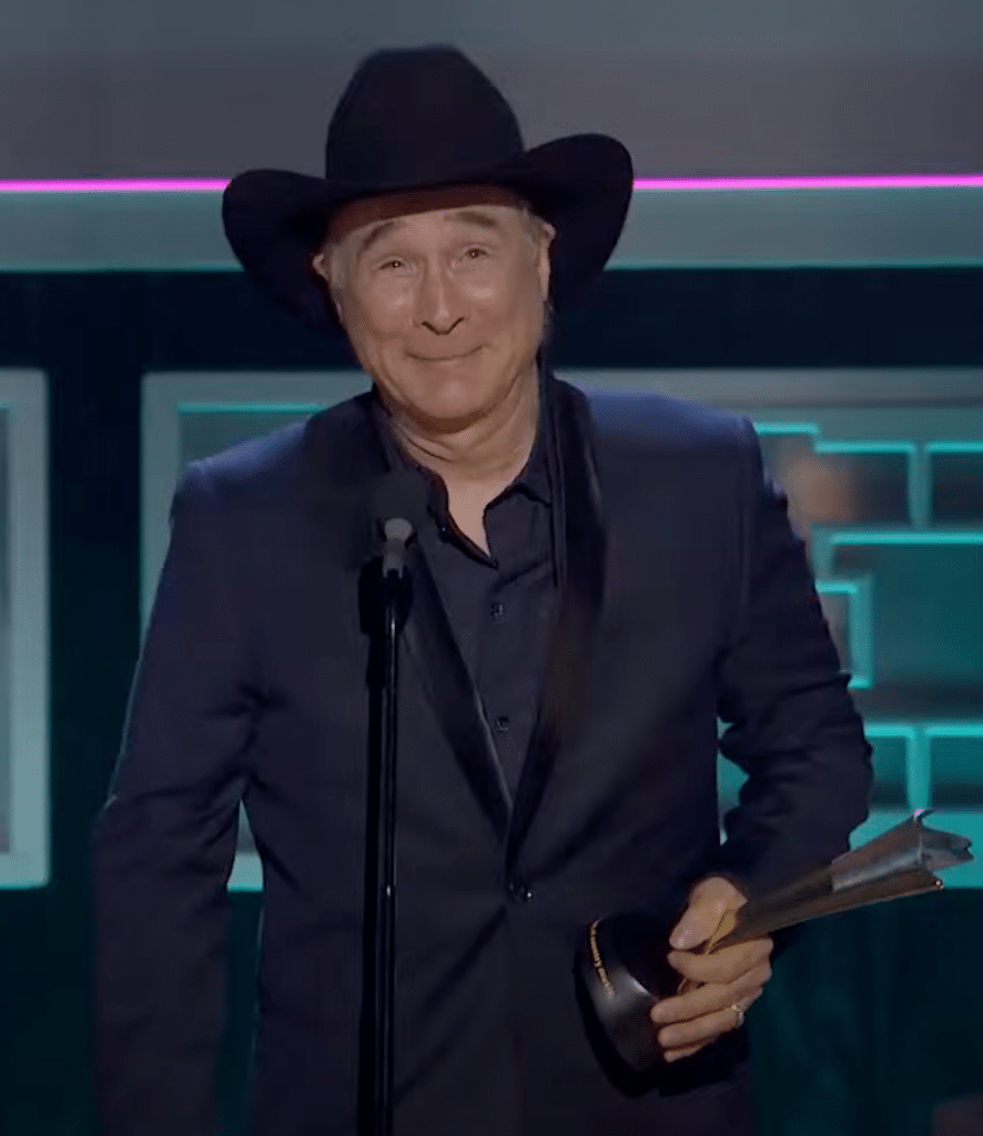 Photo of Clint Black during his acceptance speech. 