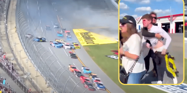 Photo of the race track during the wreck.