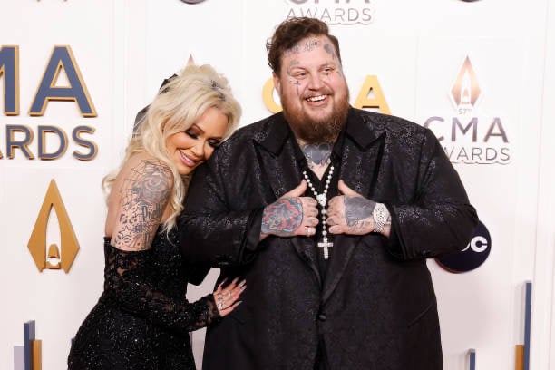 Bunnie Xo and Jelly Roll attend the 2023 CMA Awards.