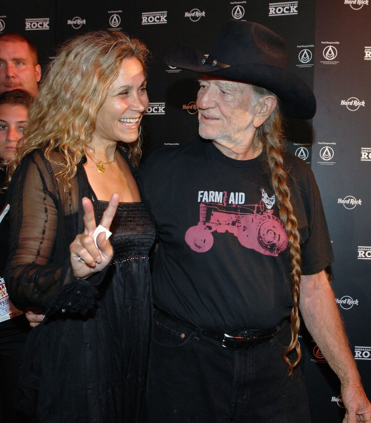 Willie Nelson and his wife Annie he Launch of the Sustainable Biodiesel Alliance at the Hard Rock Cafe in New York City on September 10, 2007
