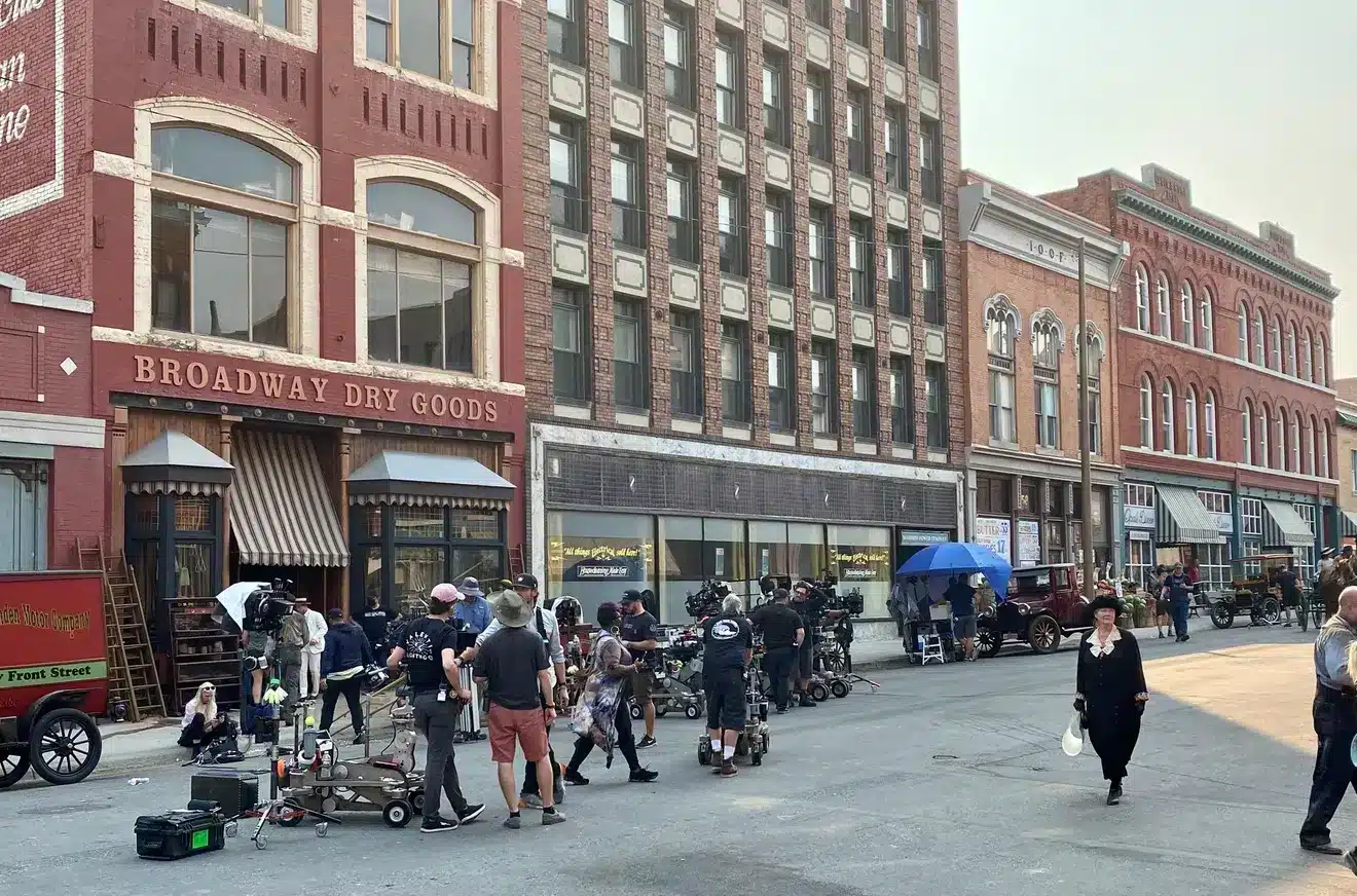 Amidst the filming of "1923," shaded moments between takes were cherished on set, especially as the cast and crew faced the challenges of an astonishing September heatwave in Butte, Montana.
