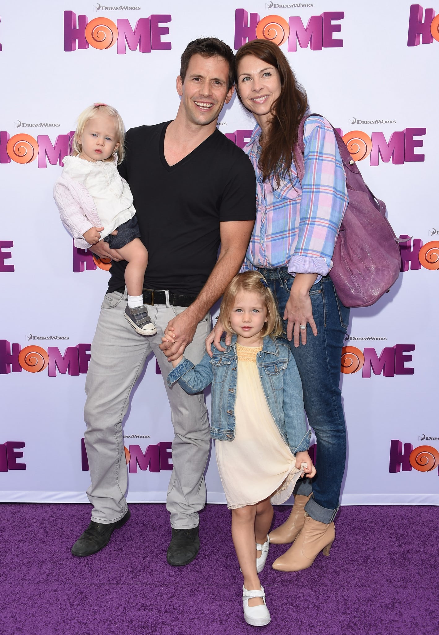 WESTWOOD, CA - MARCH 22: Actor Christian Oliver, wife Jessica Mazur and their children arrive at the Los Angeles premiere of 'HOME' at Regency Village Theatre on March 22, 2015 in Westwood, California. (Photo by Axelle/Bauer-Griffin/FilmMagic)