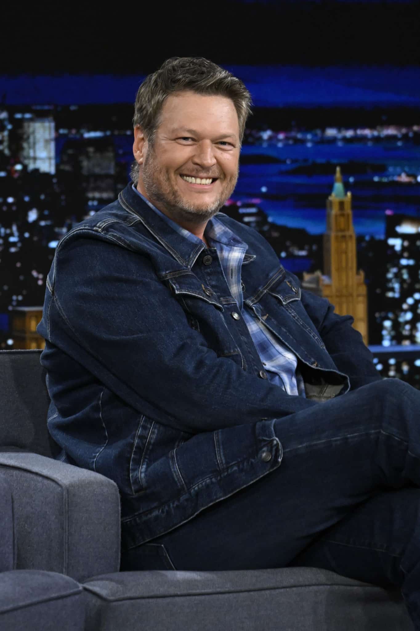 THE TONIGHT SHOW STARRING JIMMY FALLON -- Episode 1705 -- Pictured: Singer Blake Shelton during an interview on Thursday, September 8, 2022 -- (Photo by: Todd Owyoung/NBC via Getty Images)