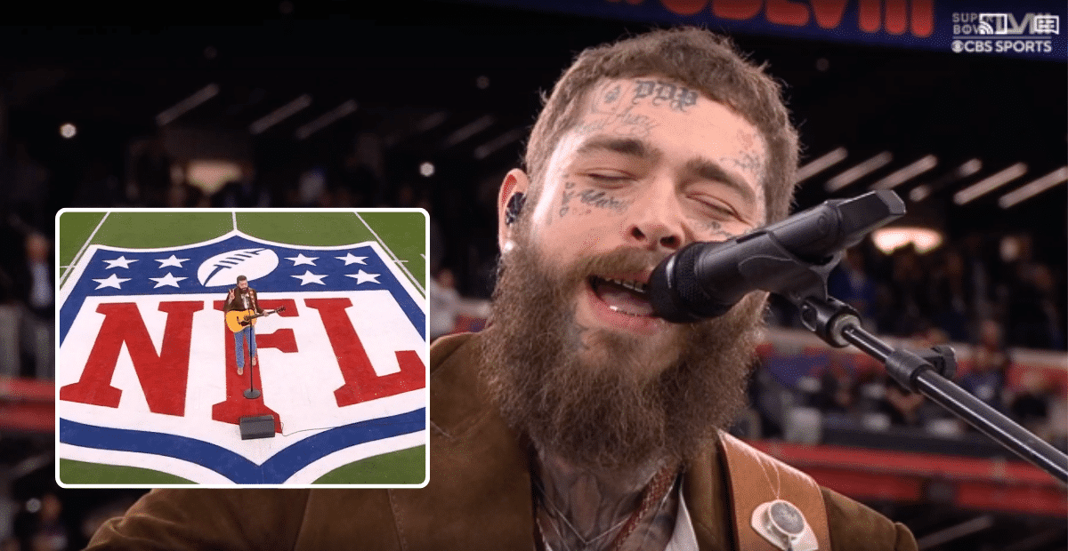 Post Malone Sings "America The Beautiful" At Super Bowl