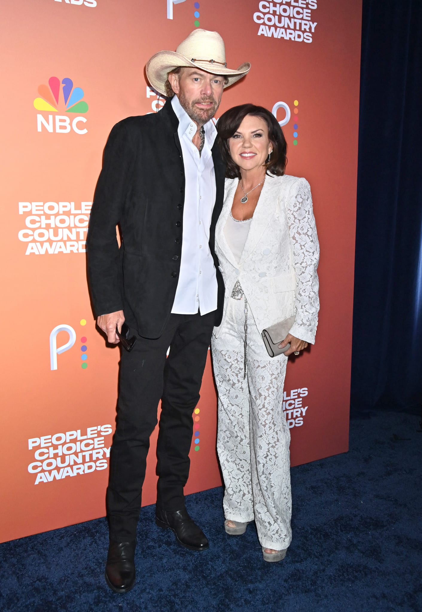 Toby Keith dies - here he's photographed with his wife Tricia in September 2023