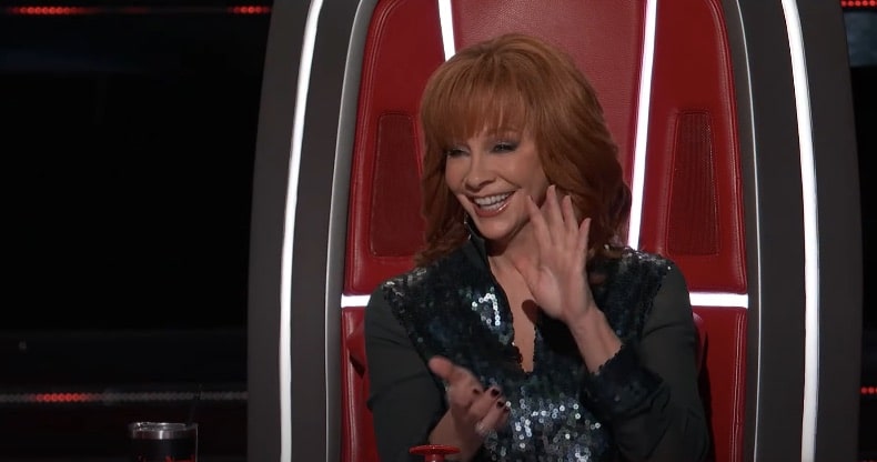 Reba turned her chair at the last second for "Voice" hopeful Ashley Bryant's blind audition performance of Carrie Underwood's "Last Name"