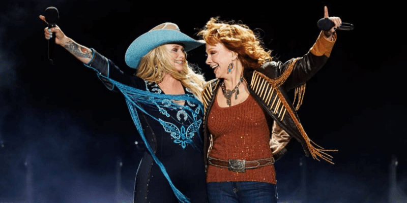 Miranda Lambert and Reba McEntire perform at 2024 Stagecoach festival.