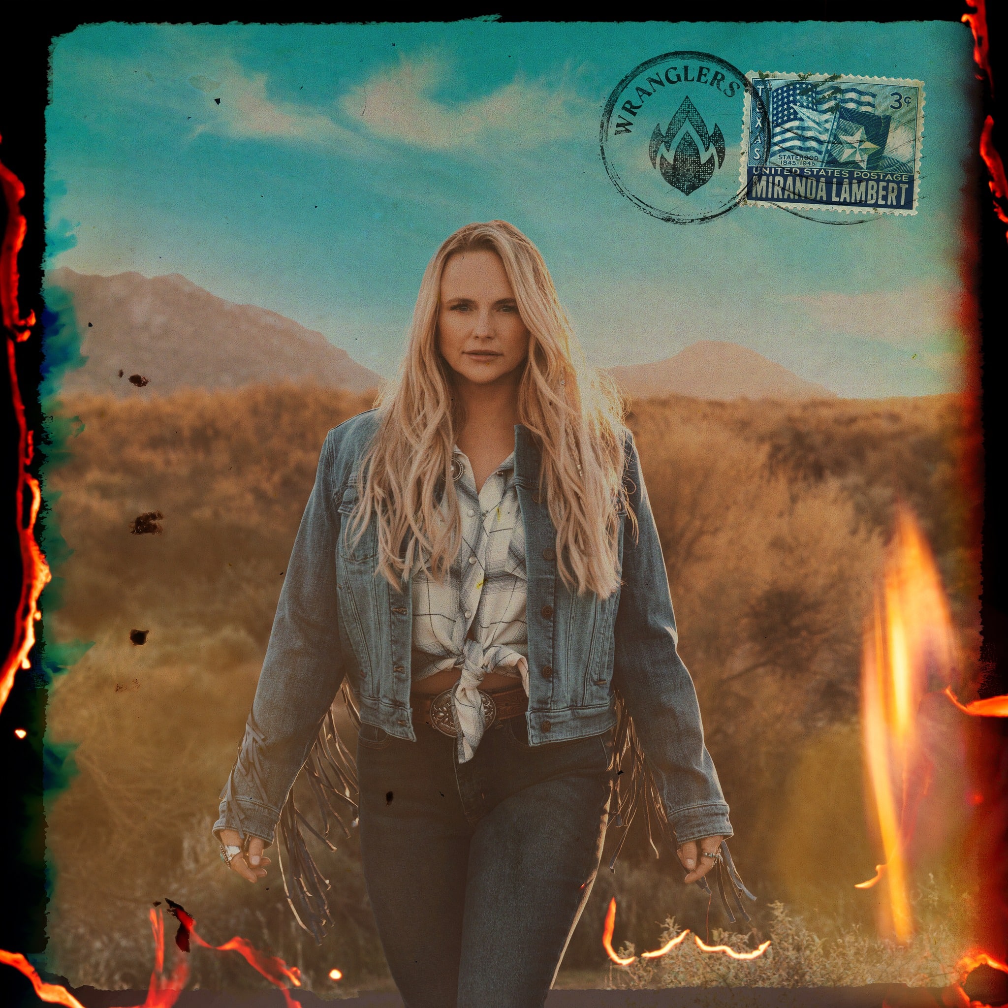Miranda Lambert's art for her new song "Wranglers," which she performed at the 2024 ACM Awards