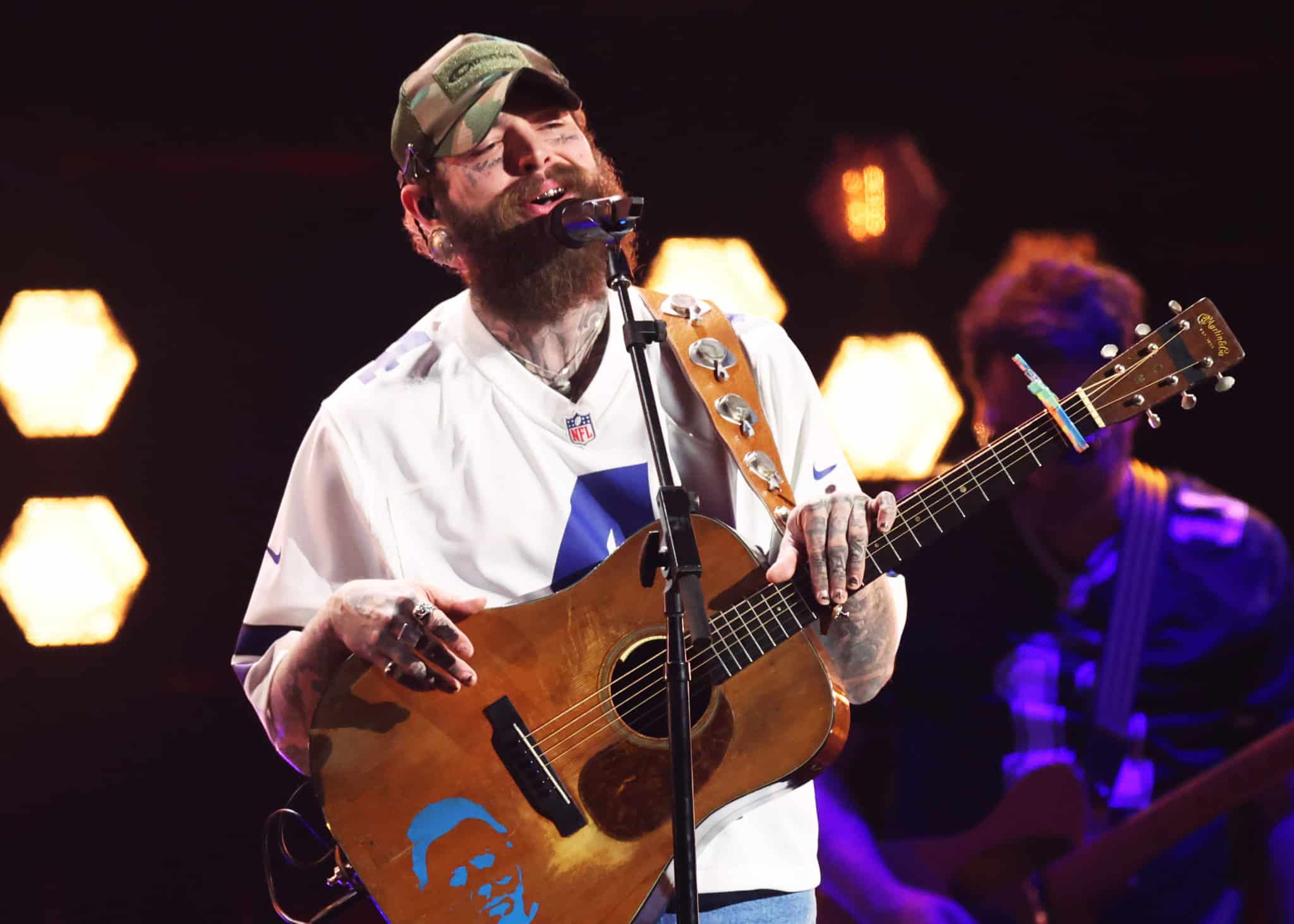 Post Malone performs at the 59th Academy of Country Music Awards from Ford Center at The Star on May 16, 2024 in Frisco, Texas. (Photo by Rich Polk/Penske Media via Getty Images)