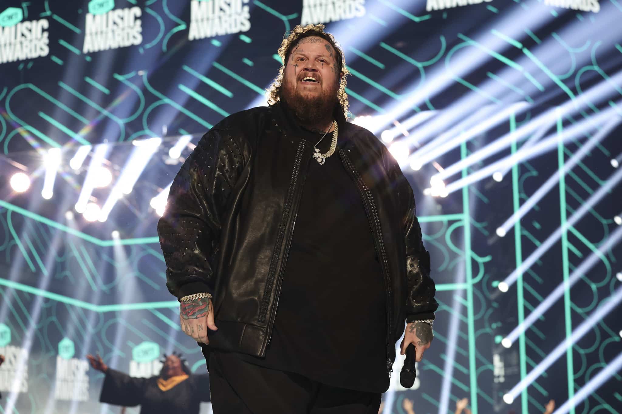 Jelly Roll performs onstage at the 2023 CMT Music Awards held at Moody Center on April 2, 2023 in Austin, Texas. (Photo by Christopher Polk/Variety via Getty Images)