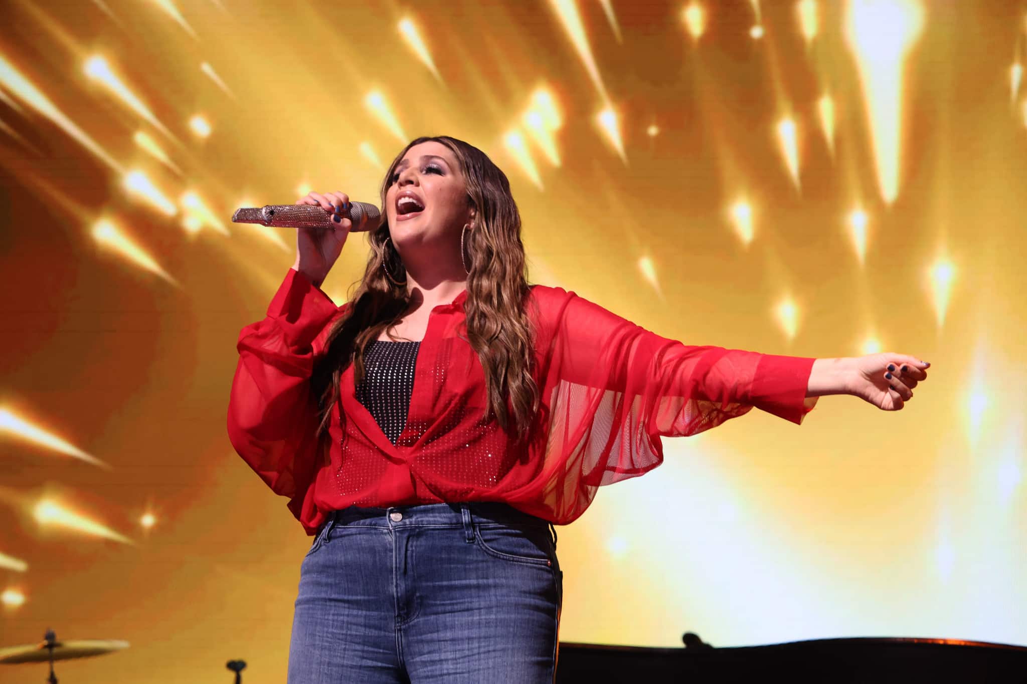 AUSTIN, TEXAS - MAY 04: Hillary Scott of Lady A performs onstage during the 2024 iHeartCountry Festival presented by Capital One at Moody Center on May 04, 2024 in Austin, Texas. (Photo by Gary Miller/Getty Images for iHeartRadio)