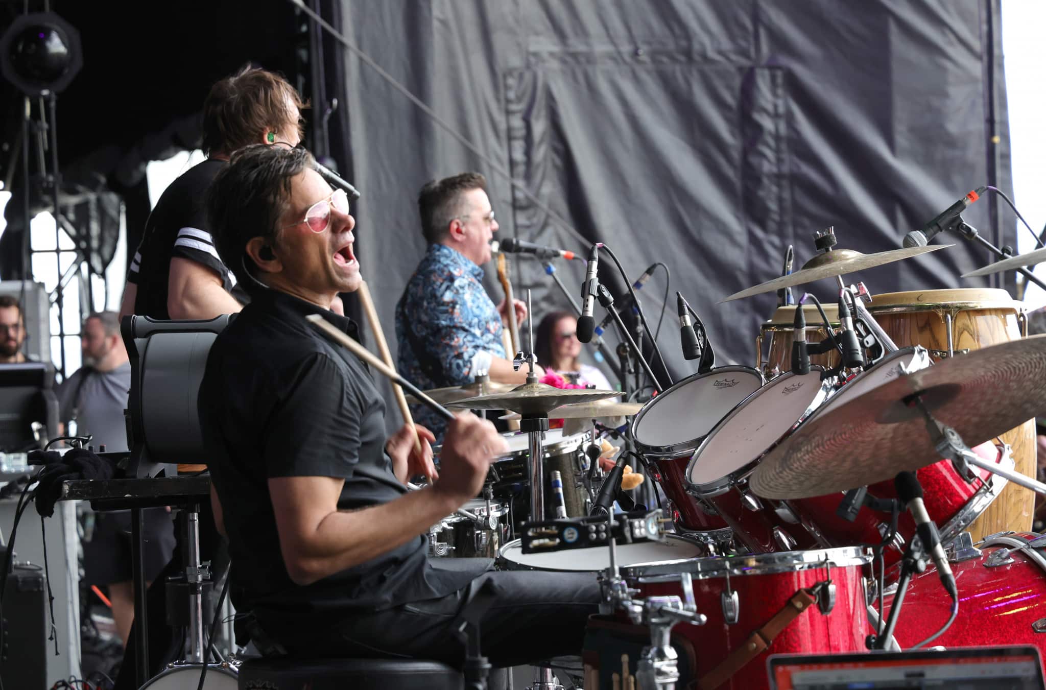 ASBURY PARK, NEW JERSEY - SEPTEMBER 17: John Stamos performs with The Beach Boys during Sea.Hear.Now on September 17, 2023 in Asbury Park, New Jersey. (Photo by Kevin Mazur/Getty Images)