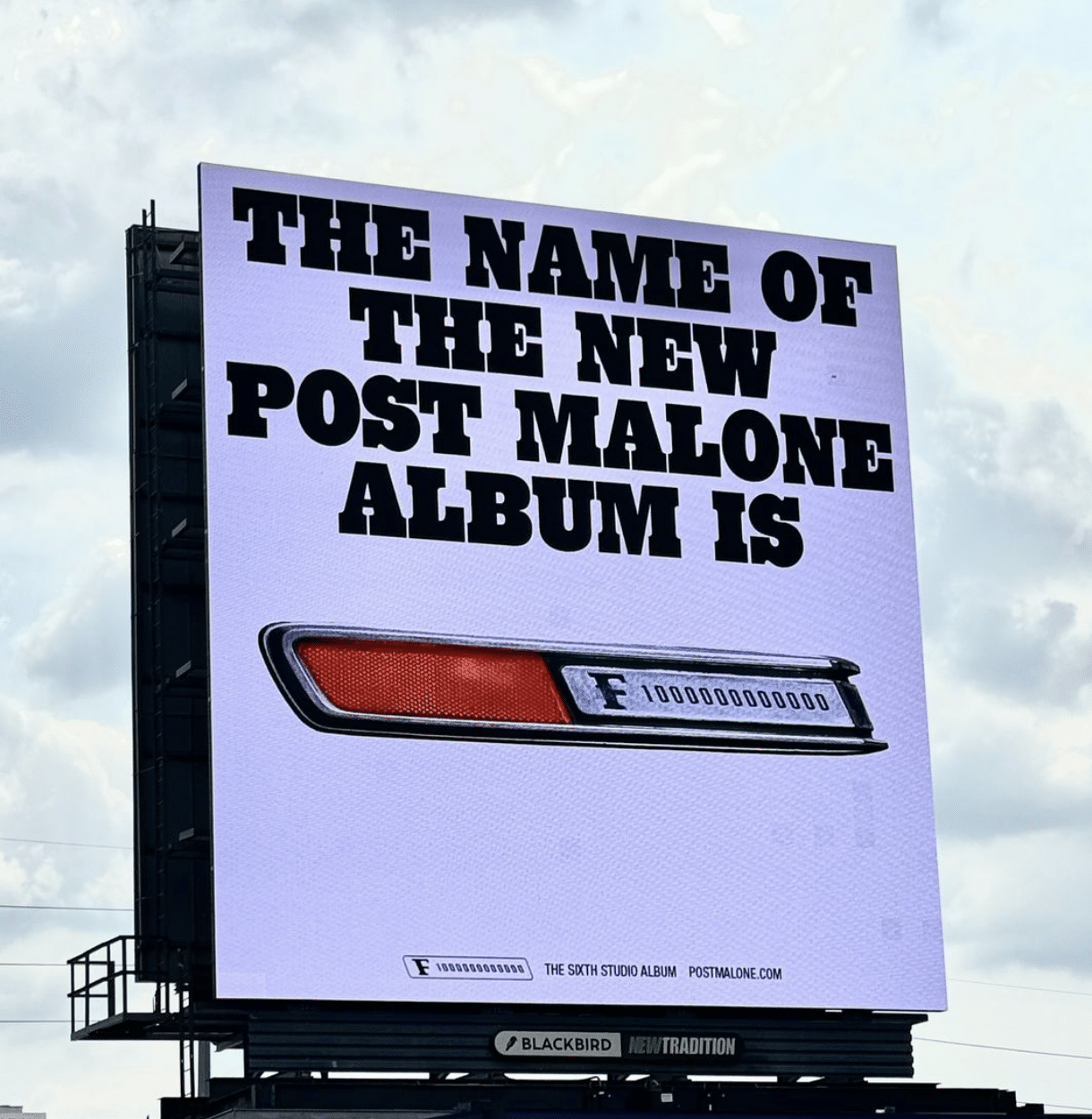 Post Malone's debut country album "F-1 Trillion"