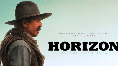 Kevin Costner in the poster for his Horizon movie