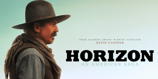 Kevin Costner in the poster for his Horizon movie