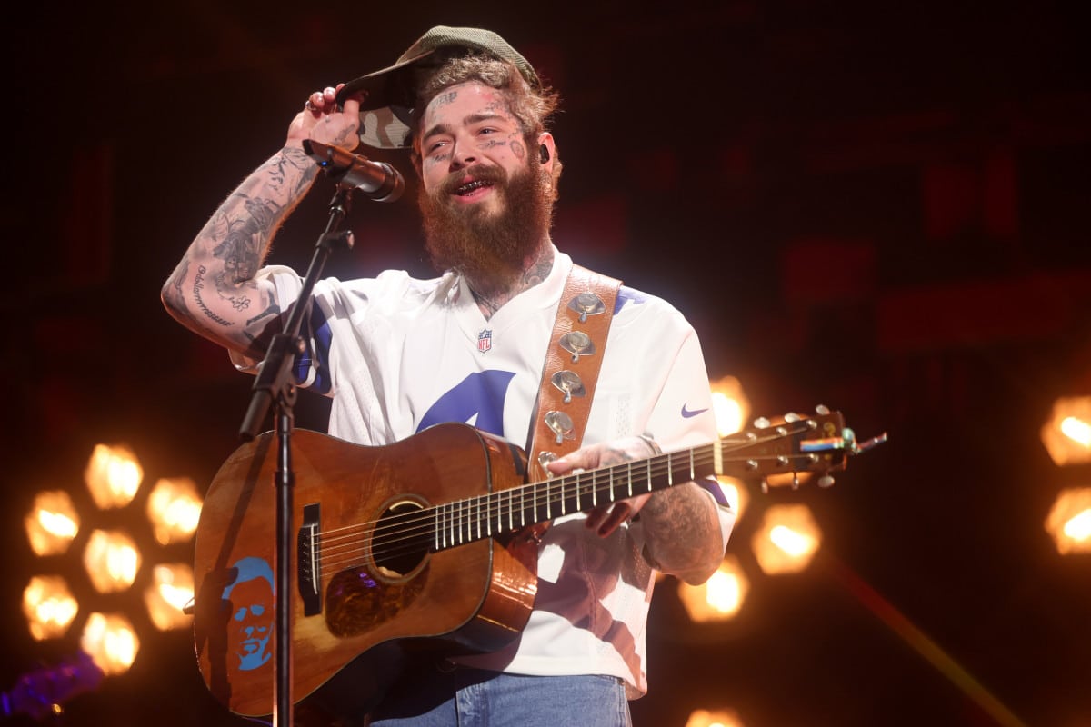 Post Malone performs onstage at the 59th Academy of Country Music Awards from Ford Center at The Star on May 16, 2024 in Frisco, Texas. 