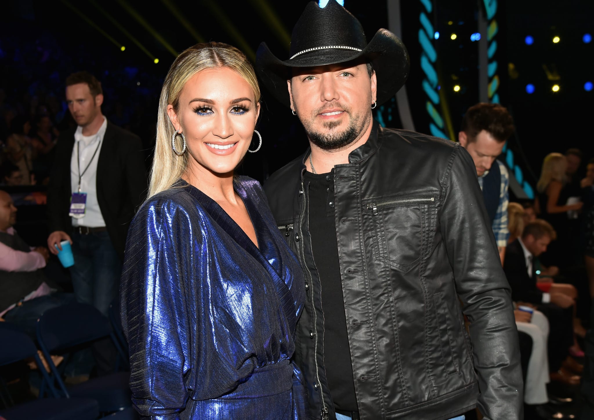 NASHVILLE, TN - JUNE 06: Brittany Kerr and Jason Aldean attend the 2018 CMT Music Awards at Bridgestone Arena on June 6, 2018 in Nashville, Tennessee. (Photo by Jeff Kravitz/FilmMagic)