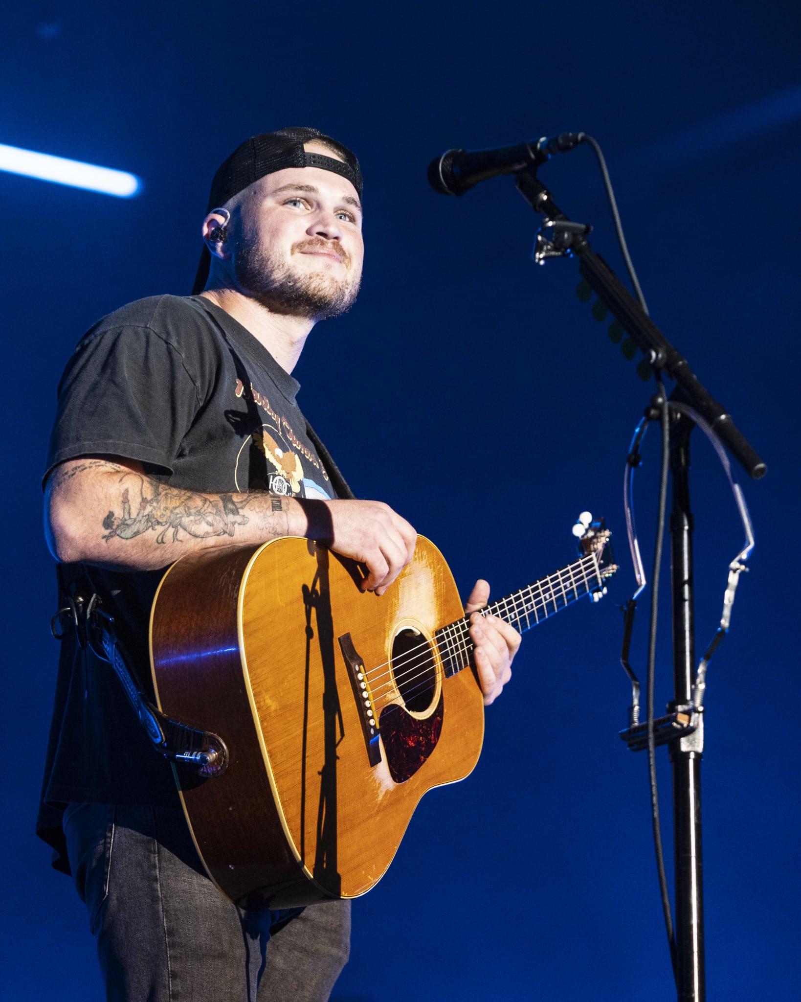 FRANKLIN, TENNESSEE - SEPTEMBER 24: Zach Bryan performs during Pilgrimage Music & Cultural Festival at The Park at Harlinsdale Farm on September 24, 2023 in Franklin, Tennessee. (Photo by Erika Goldring/Getty Images)