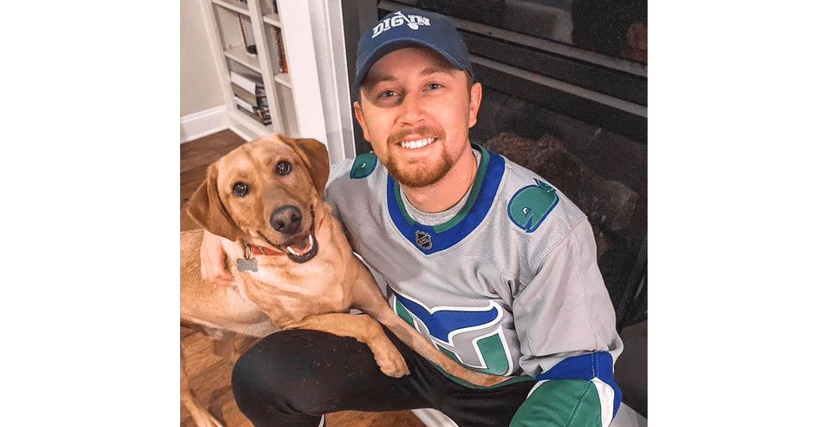 Scotty McCreery and his dog, Moose.