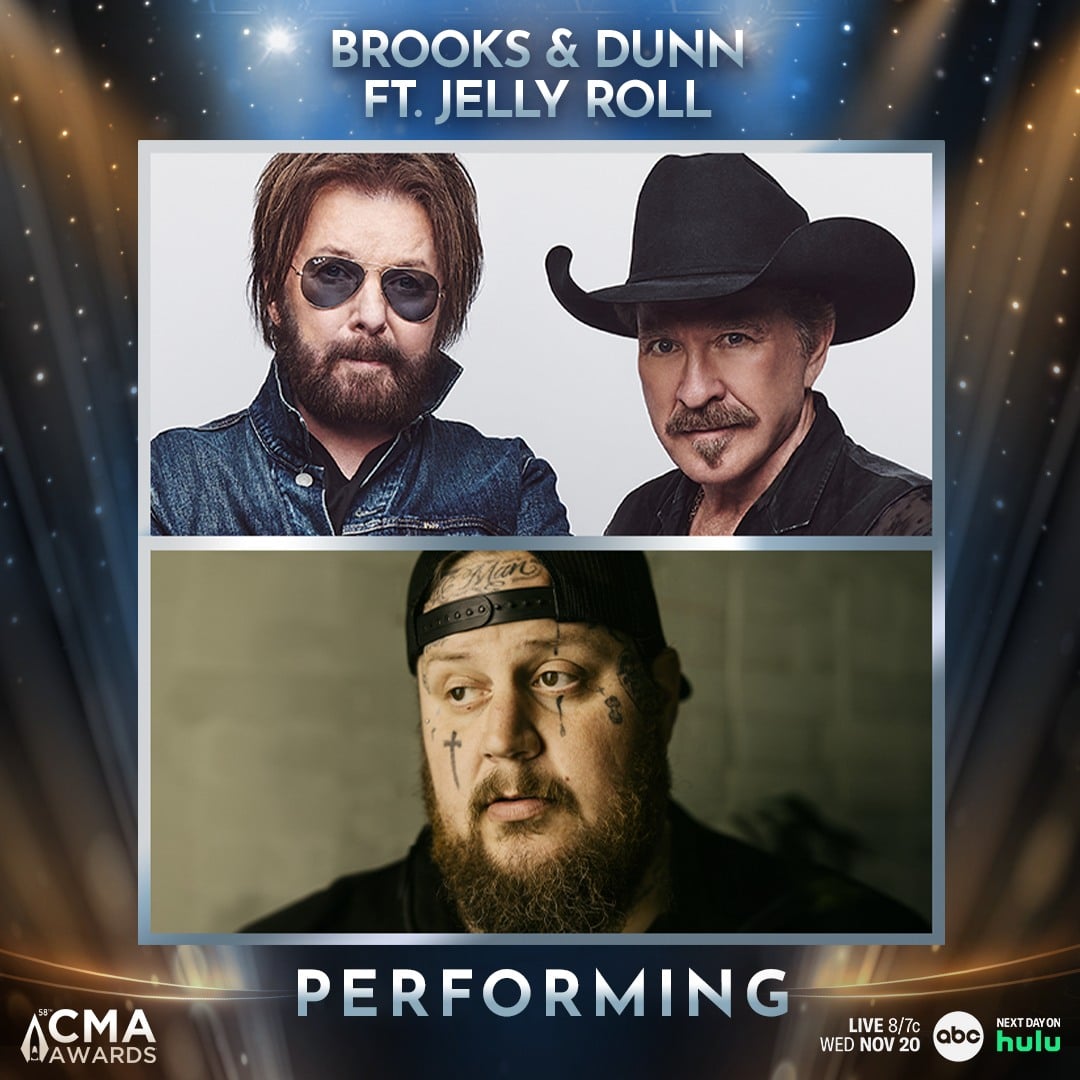 CMA Awards announce Brooks & Dunn and Jelly Roll as performers