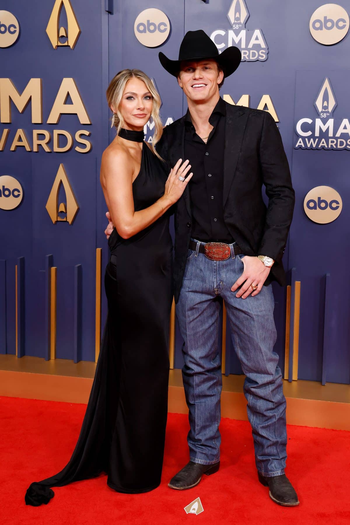 Hallie Ray Light McCollum and Parker McCollum attend the 2024 CMA Awards at Music City Center on November 20, 2024 in Nashville, Tennessee. 