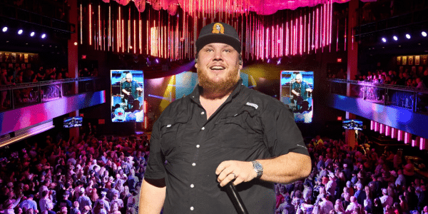 Luke Combs' overlay on an image of his new bar, Category 10