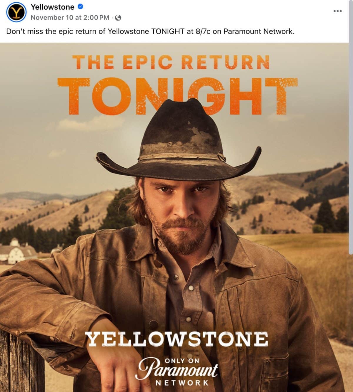 Yellowstone's graphic about Season 5, Episode 9