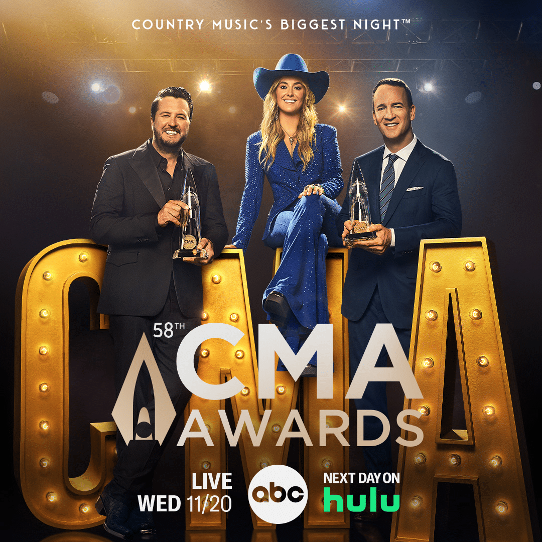 CMA Awards hosts Luke Bryan, Lainey Wilson, and Payton Manning