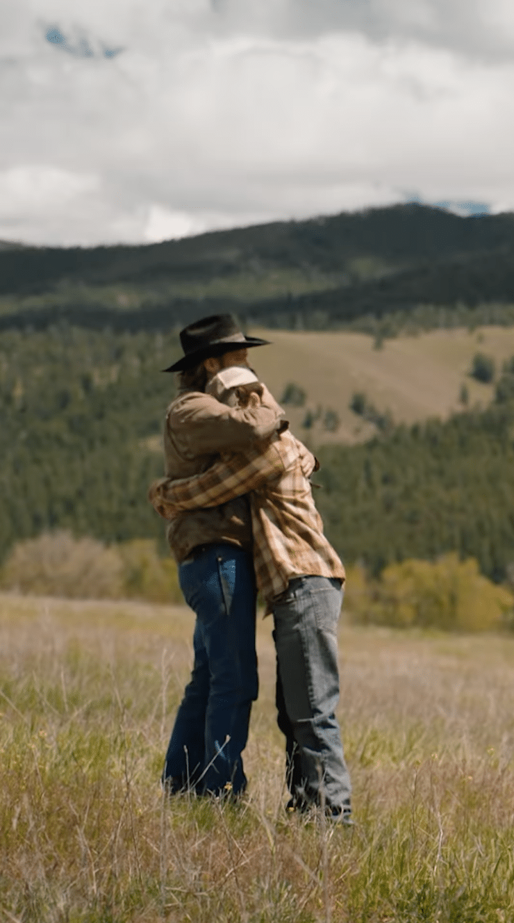 Kayce Dutton hugs Tate during "Yellowstone" season 5 episode 10