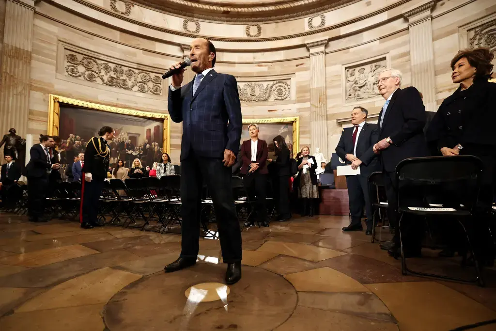 Lee Greenwood performs at President Donald Trump's Inauguration 