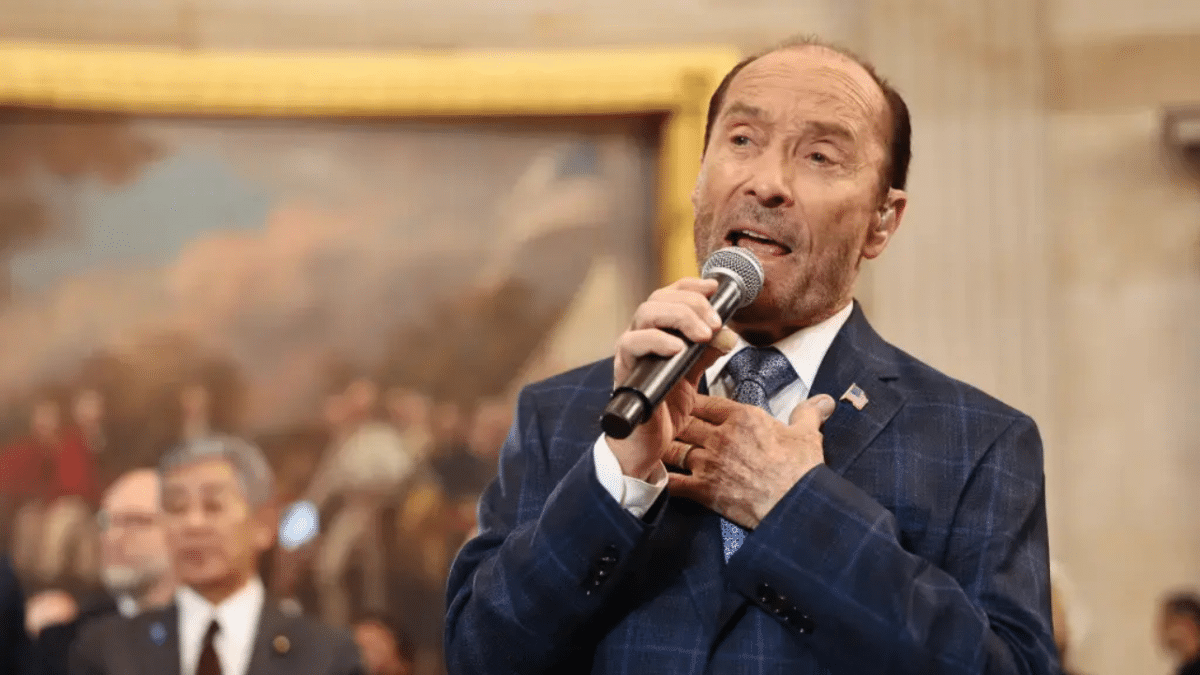 Lee Greenwood performs "God Bless The USA" at the inauguration of Donald Trump