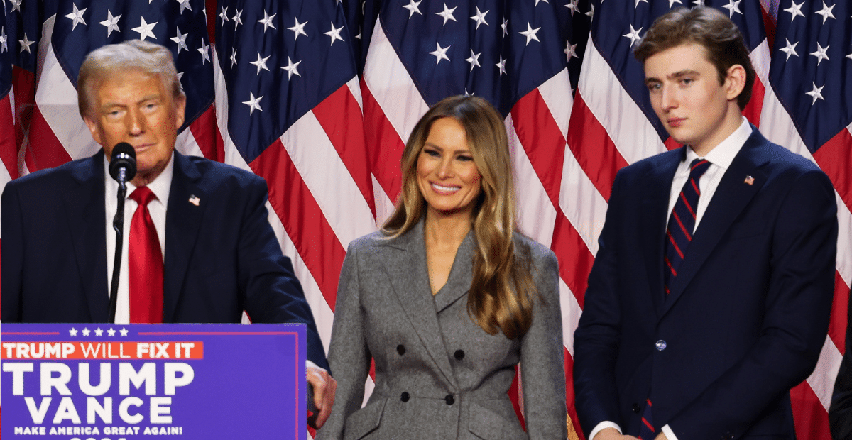 Donald Trump, Melania Trump, and Barron Trump