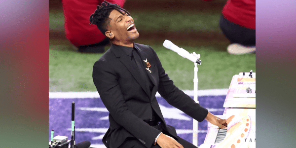 How much was Jon Batiste paid to sing the National Anthem at the Super Bowl, if anything?