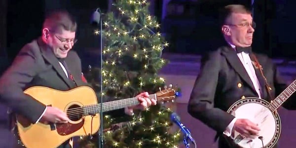 The U.S. Navy Band plays a Christmas version of "Dueling Banjos"