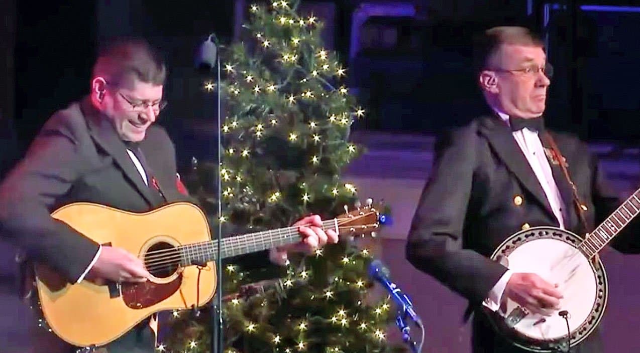 The U.S. Navy Band plays a Christmas version of "Dueling Banjos"