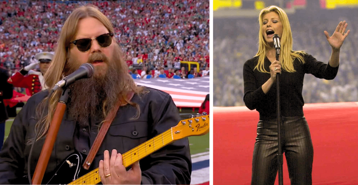 Ten country artists have performed the National Anthem at the Super Bowl