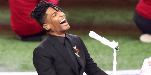 Jon Batiste sings the National Anthem at Super Bowl LIX