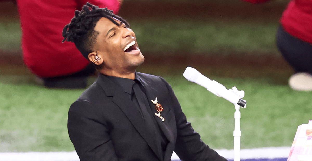 Jon Batiste sings the National Anthem at Super Bowl LIX