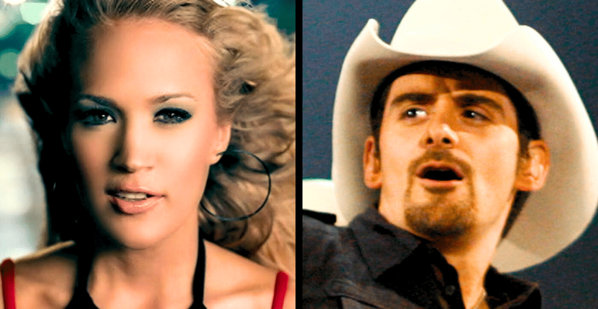 Carrie Underwood's "Before He Cheats" and Brad Paisley's "I'm Still a Guy" are considered to be "offensive" country songs from the 2000s