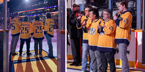 Shenandoah sings the National Anthem at the February 25th Nashville Predators game