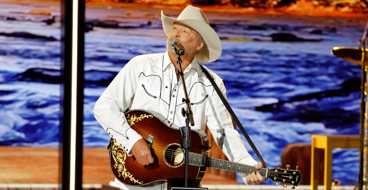 Alan Jackson performed his hit song "Chattahoochee" at the Opry 100 celebration at the Grand Ole Opry House